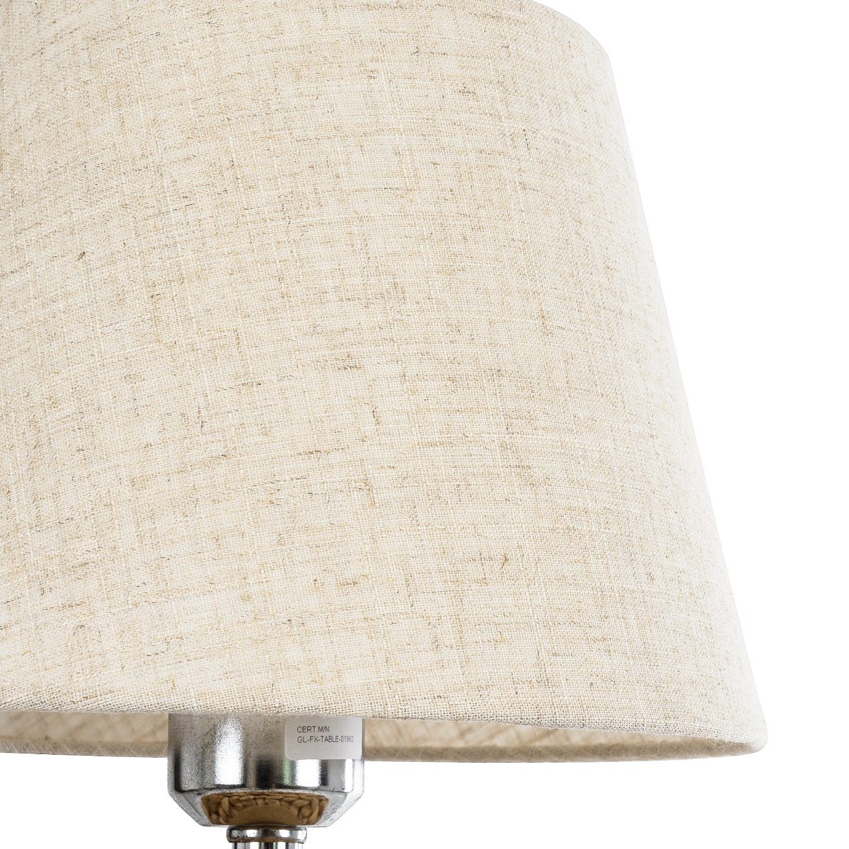 HOLOKAI 01960 Boho Επιτραπέζιο Φωτιστικό Πορτατίφ με Ντουί 1 x E27 AC 220-240V IP20 - Μπεζ & Λευκό - Μ23 x Π23 x Υ40