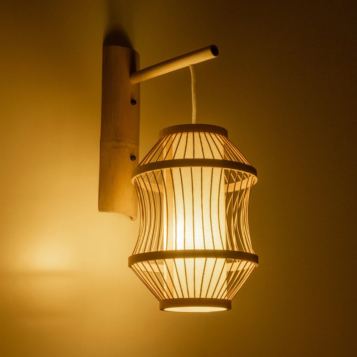 TULUM 01971 Boho Wall Light - Sconce with 1 x E27 AC 220-240V IP20 Socket - Beige - L24 x W32 x H55