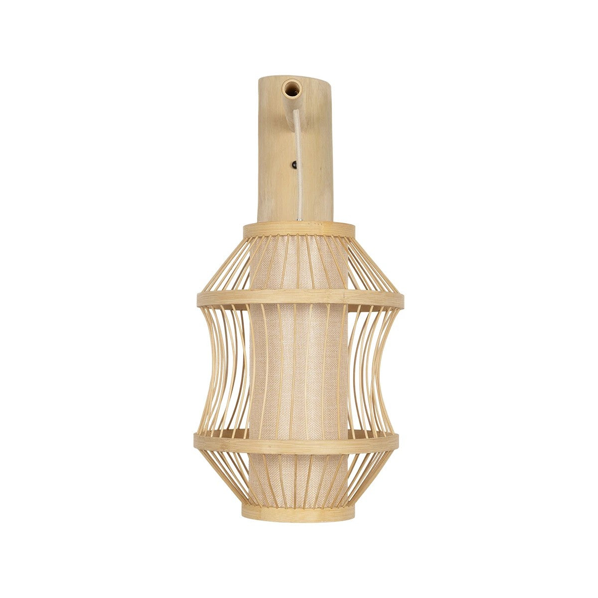 TULUM 01971 Boho Wall Light - Sconce with 1 x E27 AC 220-240V IP20 Socket - Beige - L24 x W32 x H55