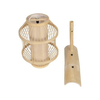 TULUM 01971 Boho Wall Light - Sconce with 1 x E27 AC 220-240V IP20 Socket - Beige - L24 x W32 x H55