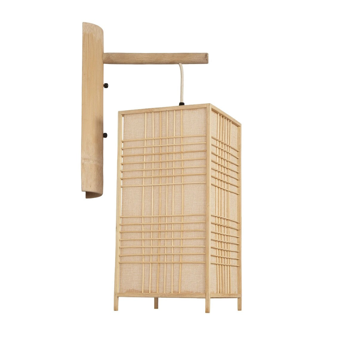 KOMO 01976 Boho Wall Light - Sconce with 1 x E27 AC 220-240V IP20 Socket - Beige - L20 x W30 x H60