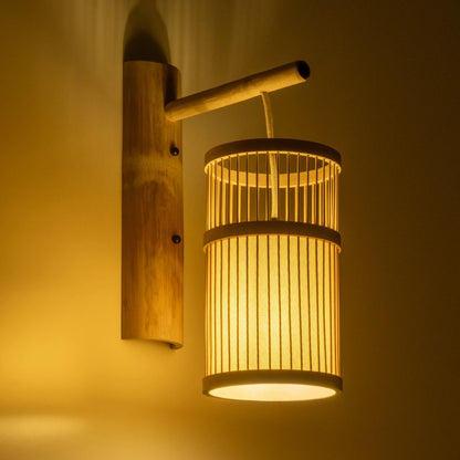 TULUM 01978 Boho Wall Light - Sconce with 1 x E27 AC 220-240V IP20 Socket - Beige - L16 x W26.5 x H47