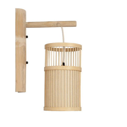 TULUM 01978 Boho Wall Light - Sconce with 1 x E27 AC 220-240V IP20 Socket - Beige - L16 x W26.5 x H47
