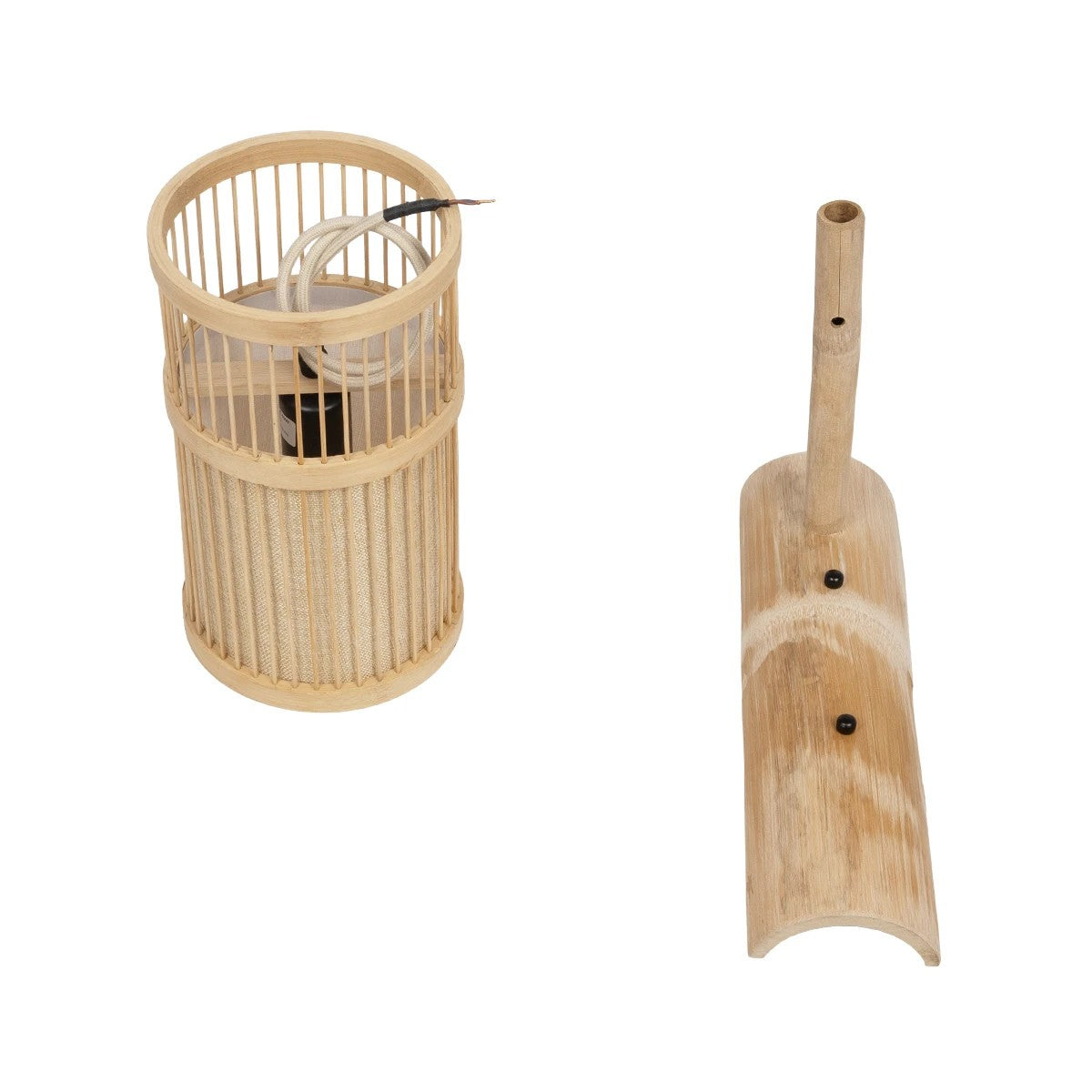 TULUM 01978 Boho Wall Light - Sconce with 1 x E27 AC 220-240V IP20 Socket - Beige - L16 x W26.5 x H47