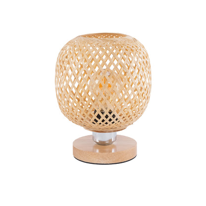 KERRY 01981 Boho Επιτραπέζιο Φωτιστικό Πορτατίφ με Ντουί 1 x E27 AC 220-240V IP20 - Μπεζ - Μ18 x Π18 x Υ25