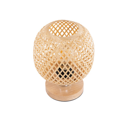 KERRY 01981 Boho Επιτραπέζιο Φωτιστικό Πορτατίφ με Ντουί 1 x E27 AC 220-240V IP20 - Μπεζ - Μ18 x Π18 x Υ25