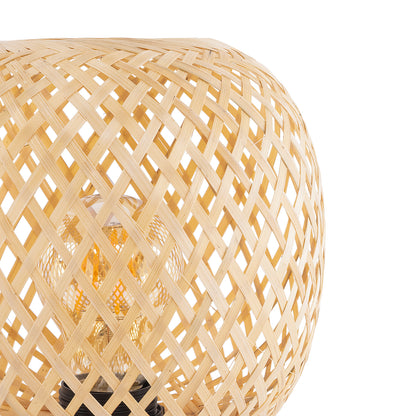 KERRY 01981 Boho Επιτραπέζιο Φωτιστικό Πορτατίφ με Ντουί 1 x E27 AC 220-240V IP20 - Μπεζ - Μ18 x Π18 x Υ25