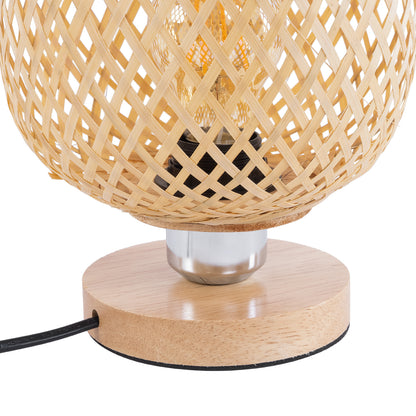 KERRY 01981 Boho Επιτραπέζιο Φωτιστικό Πορτατίφ με Ντουί 1 x E27 AC 220-240V IP20 - Μπεζ - Μ18 x Π18 x Υ25