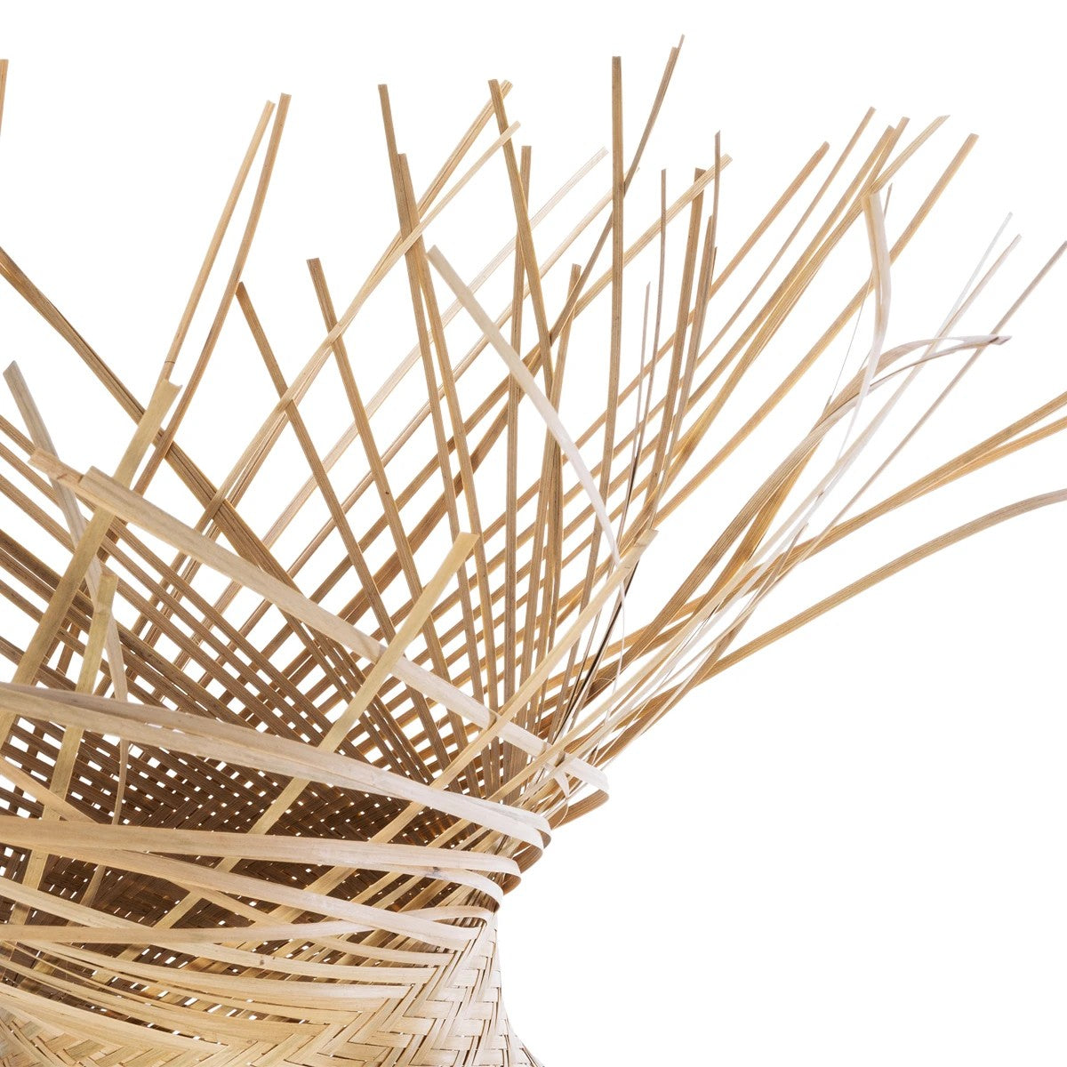 POPPY 01984 Boho Επιδαπέδιο Φωτιστικό Μονόφωτο 1 x E27 IP20 Μπεζ Ξύλο - Μ58 x Π58 x Υ168cm