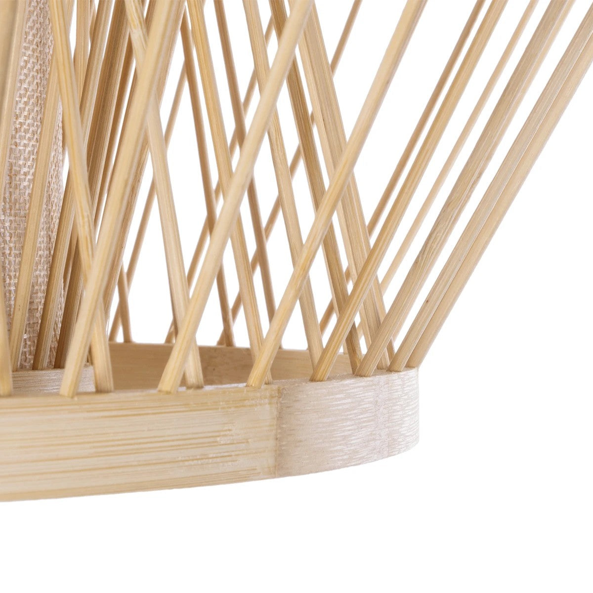 POPPY 01985 Boho Επιδαπέδιο Φωτιστικό Μονόφωτο 1 x E27 IP20 Μπεζ Ξύλο - Μ58 x Π58 x Υ151cm