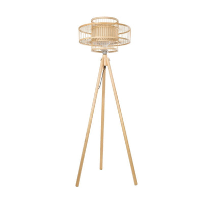 POPPY 01989 Boho Επιδαπέδιο Φωτιστικό με Ντουί 1 x E27 AC 220-240V IP20 - Μπεζ - Μ58 x Π58 x Υ149