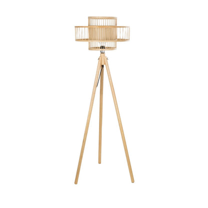 POPPY 01989 Boho Επιδαπέδιο Φωτιστικό με Ντουί 1 x E27 AC 220-240V IP20 - Μπεζ - Μ58 x Π58 x Υ149