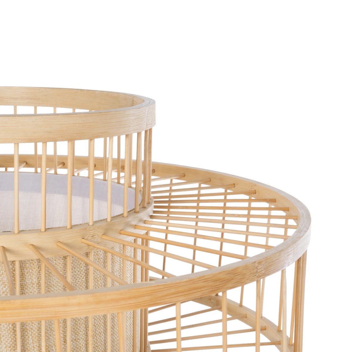 POPPY 01989 Boho Επιδαπέδιο Φωτιστικό με Ντουί 1 x E27 AC 220-240V IP20 - Μπεζ - Μ58 x Π58 x Υ149