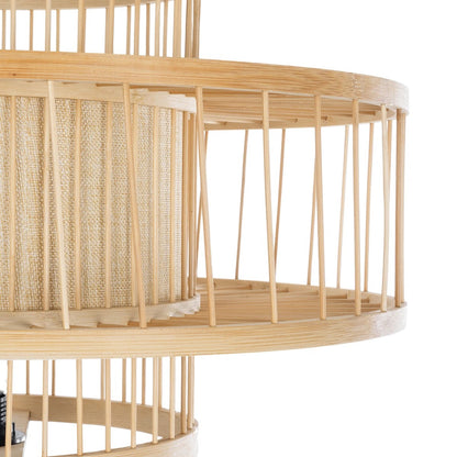 POPPY 01989 Boho Επιδαπέδιο Φωτιστικό με Ντουί 1 x E27 AC 220-240V IP20 - Μπεζ - Μ58 x Π58 x Υ149