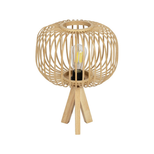 CHORD 01990 Boho Επιτραπέζιο Φωτιστικό Πορτατίφ με Ντουί 1 x E27 AC 220-240V IP20 - Μπεζ - Μ31 x Π31 x Υ43