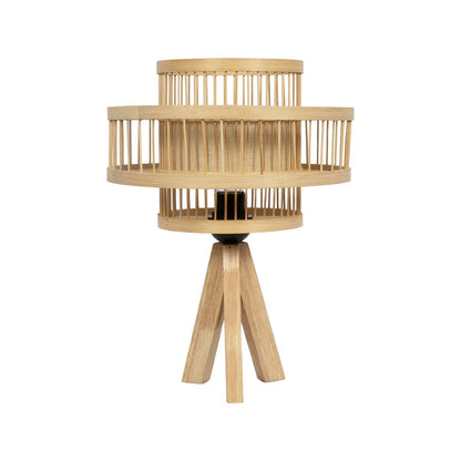 TULUM 01991 Boho Table Lamp with 1 x E27 AC 220-240V IP20 - Beige - L30 x W30 x H41