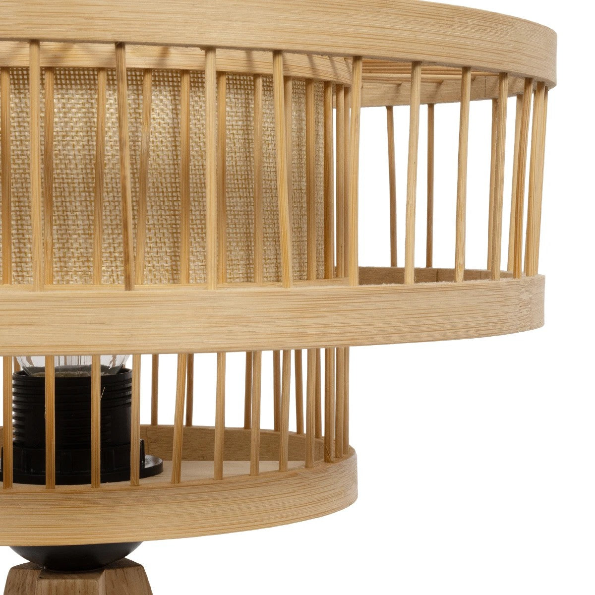 TULUM 01991 Boho Table Lamp with 1 x E27 AC 220-240V IP20 - Beige - L30 x W30 x H41