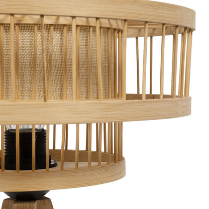 TULUM 01991 Boho Table Lamp with 1 x E27 AC 220-240V IP20 - Beige - L30 x W30 x H41