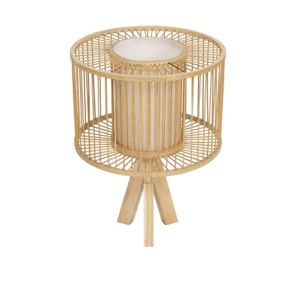 TULUM 01993 Boho Table Lamp with 1 x E27 AC 220-240V IP20 Socket - Beige - L30 x W30 x H40