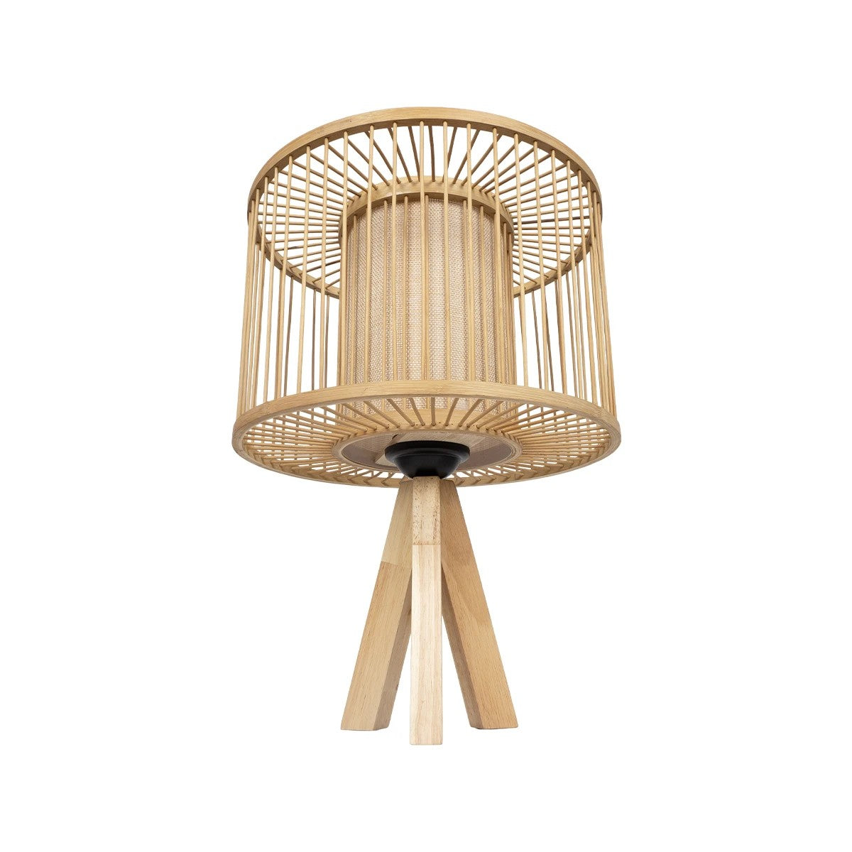 TULUM 01993 Boho Table Lamp with 1 x E27 AC 220-240V IP20 Socket - Beige - L30 x W30 x H40