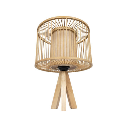 TULUM 01993 Boho Table Lamp with 1 x E27 AC 220-240V IP20 Socket - Beige - L30 x W30 x H40