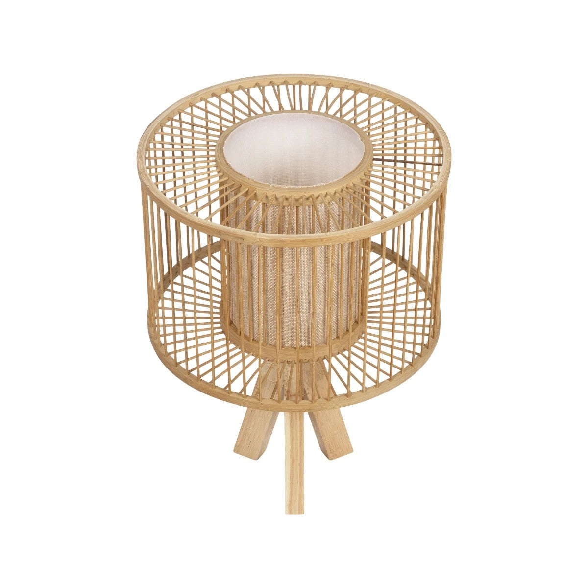 TULUM 01993 Boho Table Lamp with 1 x E27 AC 220-240V IP20 Socket - Beige - L30 x W30 x H40