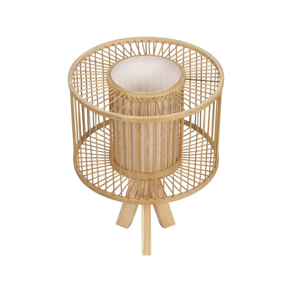TULUM 01993 Boho Table Lamp with 1 x E27 AC 220-240V IP20 Socket - Beige - L30 x W30 x H40