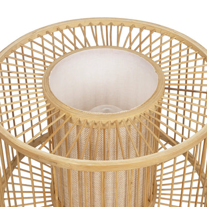 TULUM 01993 Boho Table Lamp with 1 x E27 AC 220-240V IP20 Socket - Beige - L30 x W30 x H40