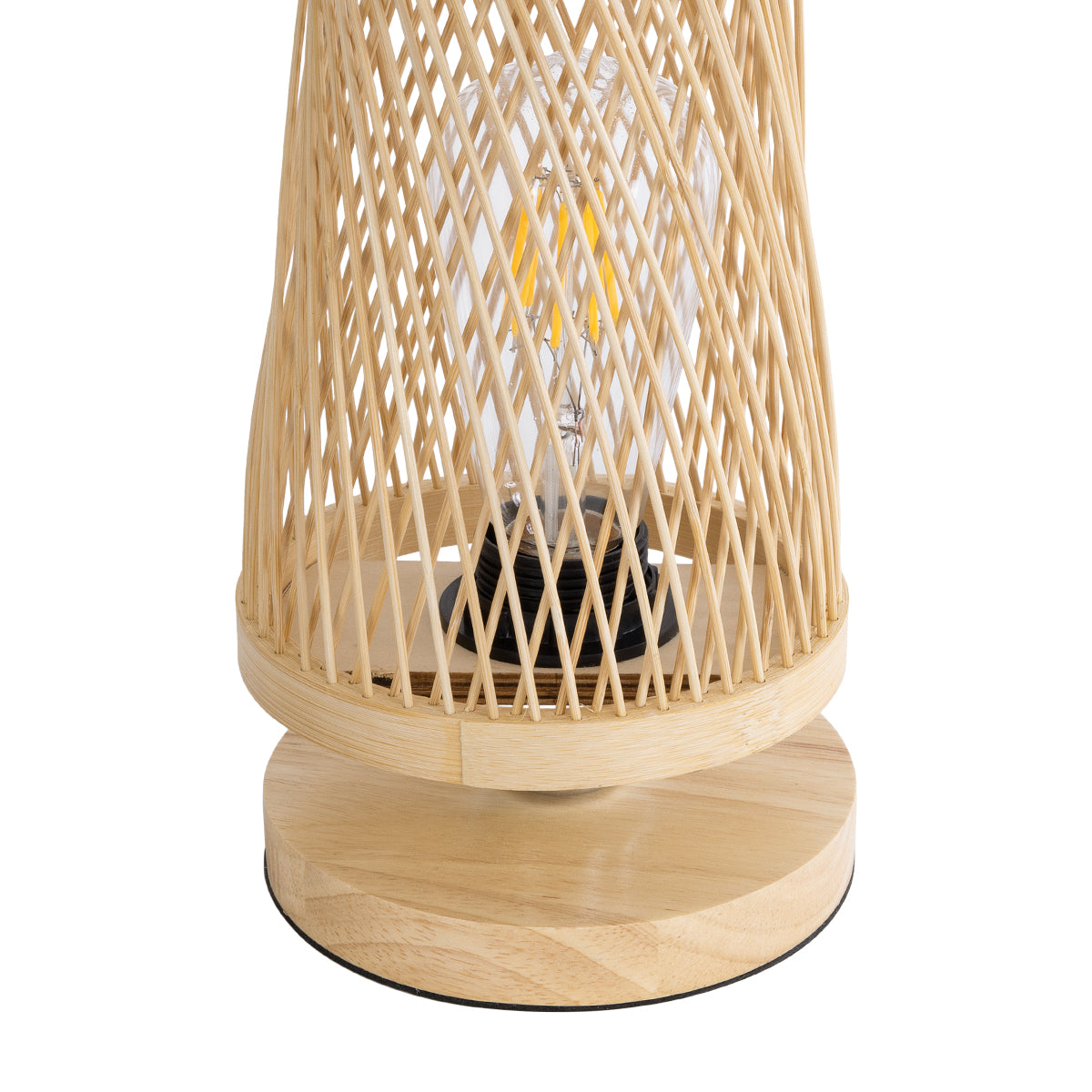 ROWAN 01994 Boho Επιτραπέζιο Φωτιστικό Πορτατίφ με Ντουί 1 x E27 AC 220-240V IP20 - Μπεζ - Μ17 x Π17 x Υ42