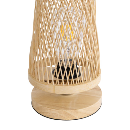 ROWAN 01994 Boho Επιτραπέζιο Φωτιστικό Πορτατίφ με Ντουί 1 x E27 AC 220-240V IP20 - Μπεζ - Μ17 x Π17 x Υ42