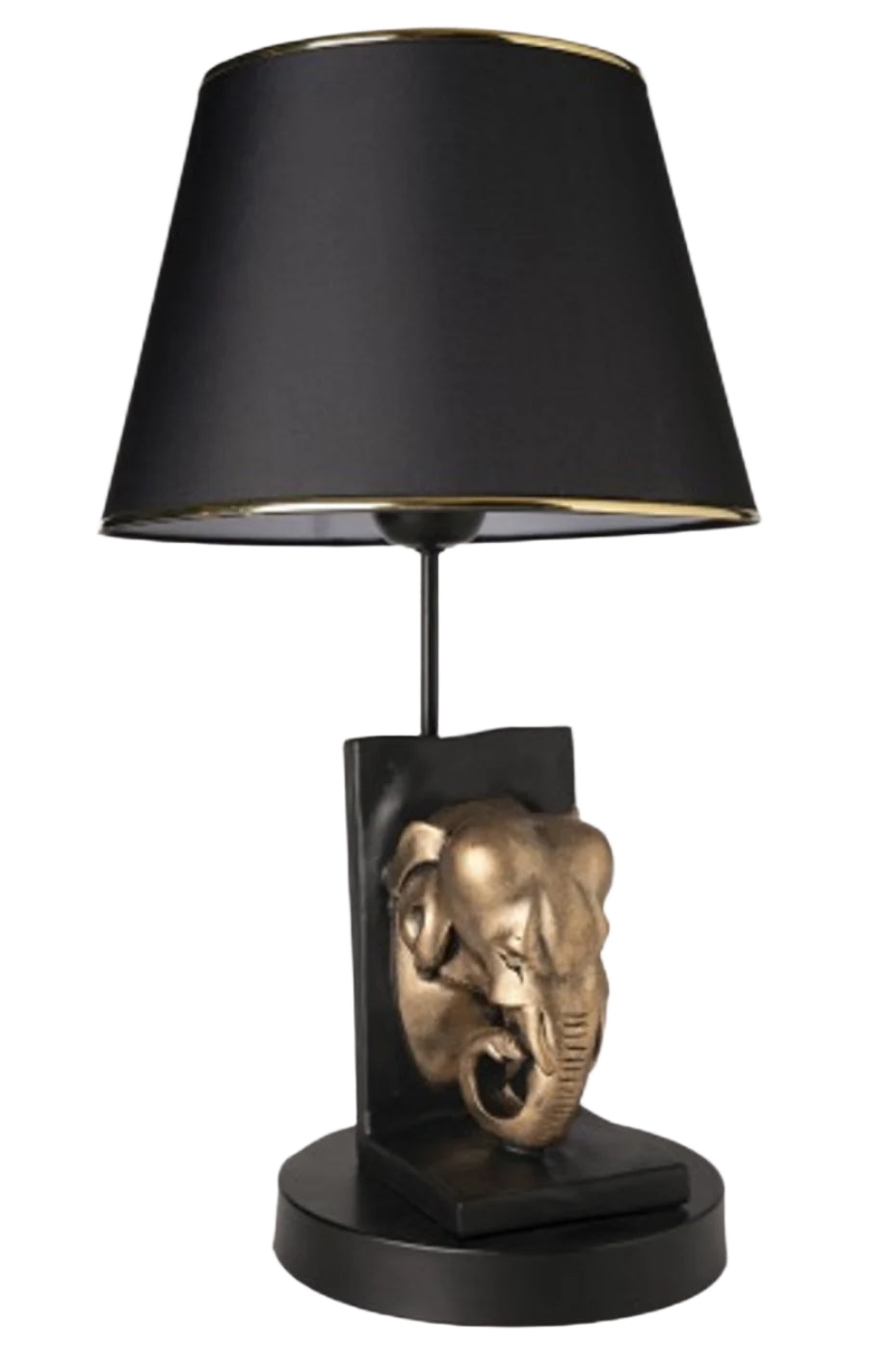 TLT 1262-GD ΕΠΙΤΡΑΠΕΖΙΑ ΛΑΜΠΑ ΜΑΥΡΗ ΦΙΓΟΥΡΑ ΕΛΕΦΑΝΤΑ Φ30x60