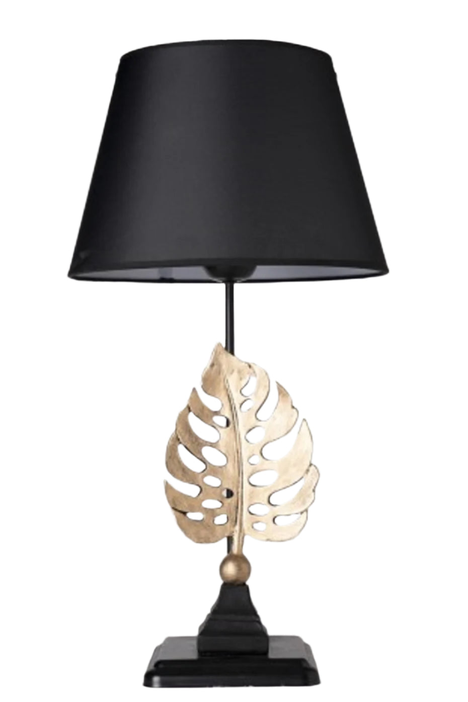 TLT 1267-GD ΕΠΙΤΡΑΠΕΖΙΑ ΛΑΜΠΑ ΜΑΥΡΗ ΜΕ ΦΙΓΟΥΡΑ ΦΥΛΛΟ ΧΡΥΣΟ 1xE27 40W Φ30x60