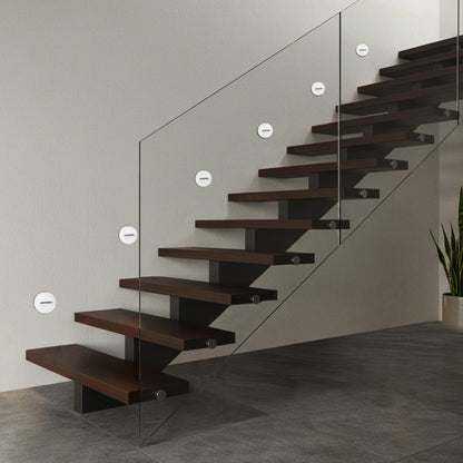 STEPART KLV-101-0076 Χωνευτό Φωτιστικό Σκαλοπατιού / Διαδρόμου LED 3W 375lm 45° AC 220-240V Αδιάβροχο IP65 Θερμό Λευκό 2700K - Lumileds SMD Chip & TÜV SÜD Driver - Λευκό Ματ - Μ8.3 x Π4.5 x Υ8.3 / Q6.55 x 6.55