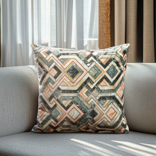 Μαξιλαροθήκη Βελούδο Marble Luxury 40x40εκ