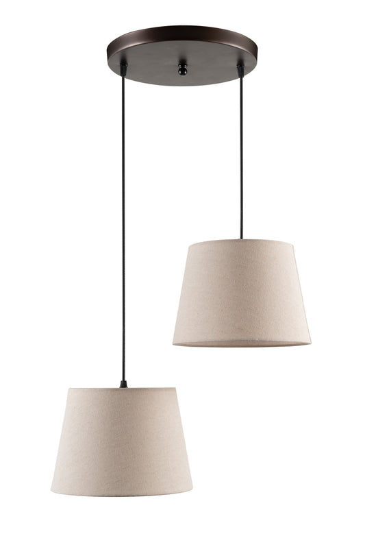 PDA 140-2 BG ΡΟΥΣΤΙΚ 2/Φ ΣΚΟΥΡΙΑ ΡΟΖΕΤΑ 25 ΒG ΚΑΠΕΛΑ 2xE27 40W Φ44x85