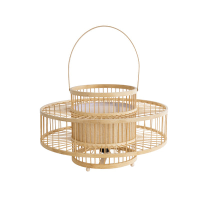 SORENIA 02003 Boho Επιδαπέδιο Φωτιστικό με Ντουί 1 x E27 AC 220-240V IP20 - Μπεζ - Μ48x Π48 x Υ27