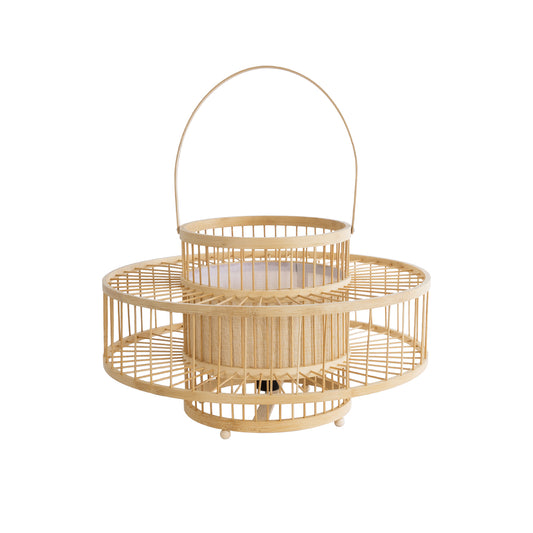 SORENIA 02003 Boho Επιδαπέδιο Φωτιστικό με Ντουί 1 x E27 AC 220-240V IP20 - Μπεζ - Μ48x Π48 x Υ27