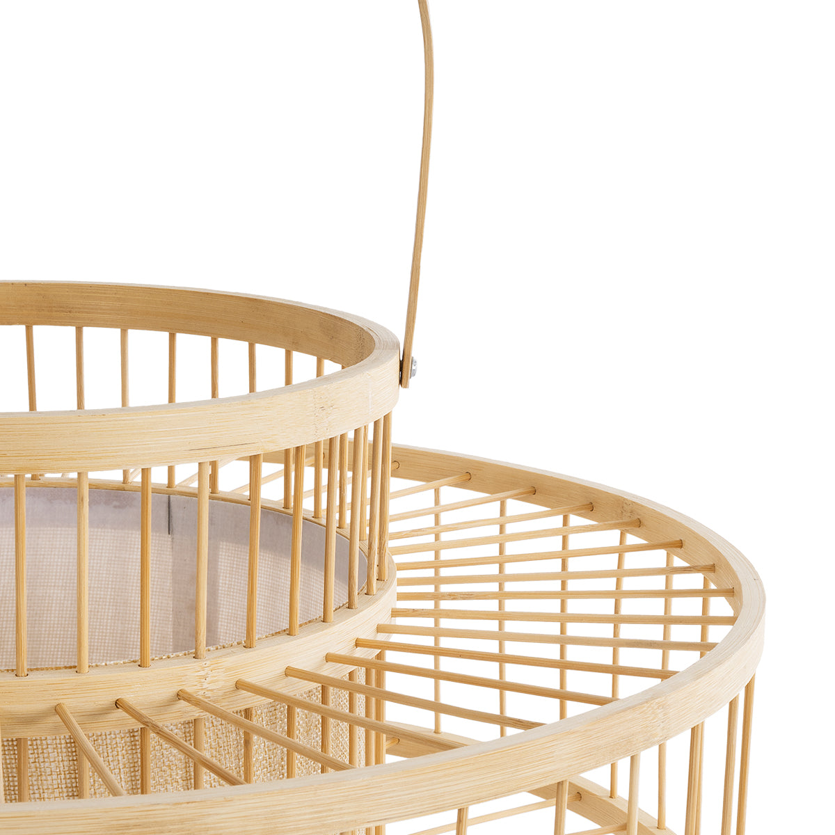 SORENIA 02003 Boho Επιδαπέδιο Φωτιστικό με Ντουί 1 x E27 AC 220-240V IP20 - Μπεζ - Μ48x Π48 x Υ27