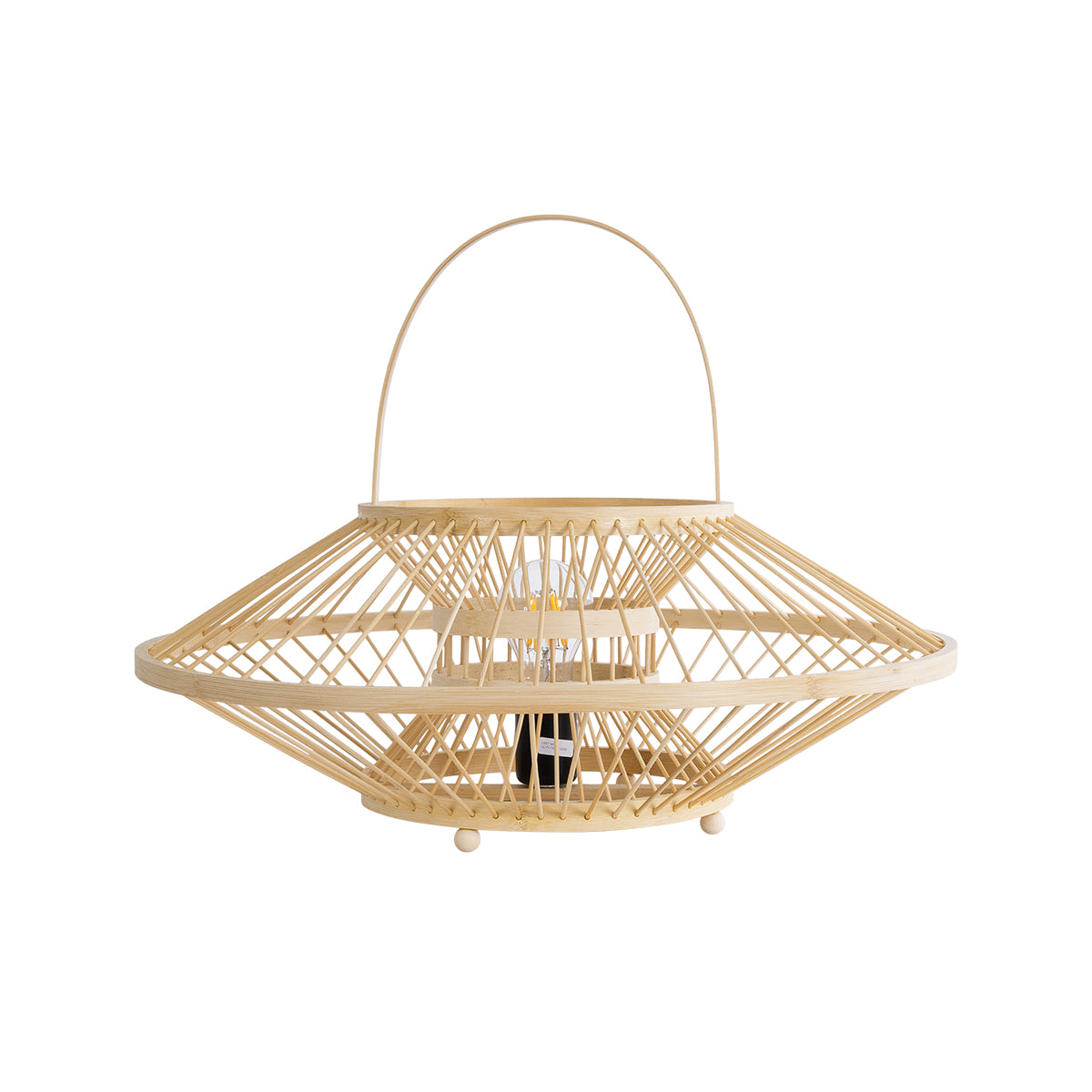 SORENIA 02005 Boho Επιδαπέδιο Φωτιστικό με Ντουί 1 x E27 AC 220-240V IP20 - Μπεζ - Μ50 x Π50 x Υ18