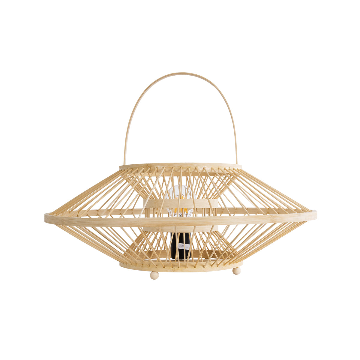 SORENIA 02005 Boho Επιδαπέδιο Φωτιστικό με Ντουί 1 x E27 AC 220-240V IP20 - Μπεζ - Μ50 x Π50 x Υ18