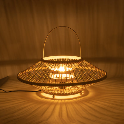 SORENIA 02005 Boho Επιδαπέδιο Φωτιστικό με Ντουί 1 x E27 AC 220-240V IP20 - Μπεζ - Μ50 x Π50 x Υ18