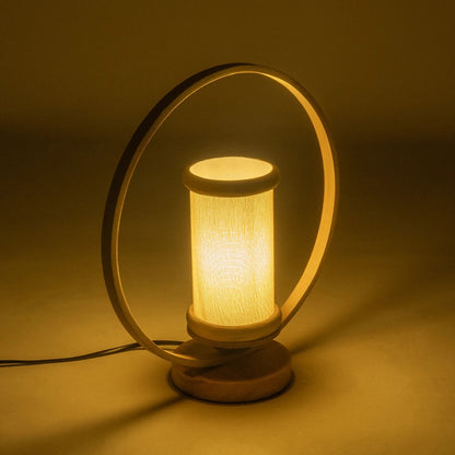 TULUMKO 02007 Boho Table Lamp Portable with Socket 1 x E27 AC 220-240V IP20 - Beige - L30 x W12 x H32