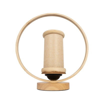 TULUMKO 02007 Boho Table Lamp Portable with Socket 1 x E27 AC 220-240V IP20 - Beige - L30 x W12 x H32