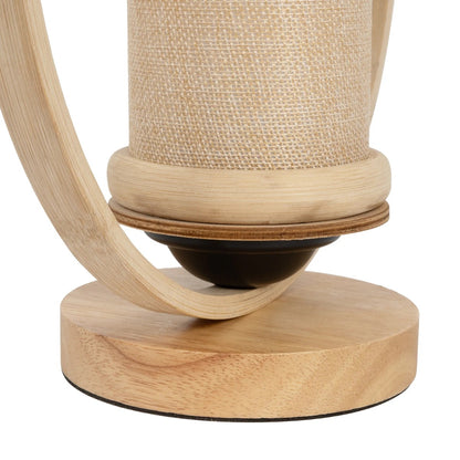 TULUMKO 02007 Boho Table Lamp Portable with Socket 1 x E27 AC 220-240V IP20 - Beige - L30 x W12 x H32