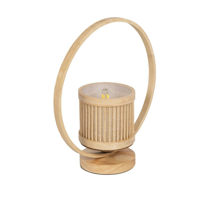 TULUMKO 02008 Boho Portable Table Lamp with 1 x E27 AC 220-240V IP20 Socket - Beige - L30 x W12 x H32