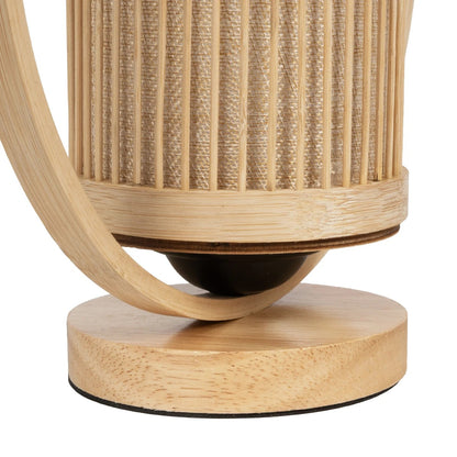 TULUMKO 02008 Boho Portable Table Lamp with 1 x E27 AC 220-240V IP20 Socket - Beige - L30 x W12 x H32
