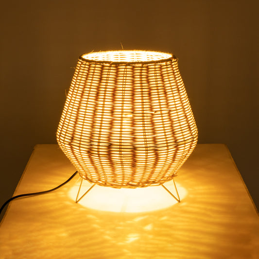 BOLSON 02010 Boho Επιδαπέδιο Φωτιστικό με Ντουί 1 x E27 AC 220-240V IP20 - Μπεζ & Λευκό - Μ30 x Π30 x Υ30