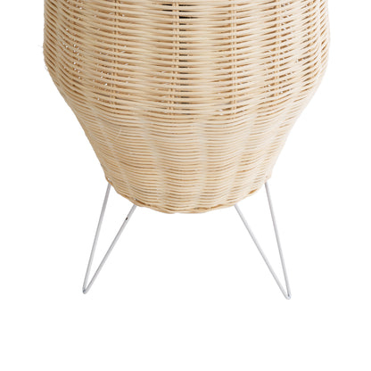 BOLSON 02012 Boho Επιδαπέδιο Φωτιστικό Μονόφωτο 1 x E27 AC220-240V IP20 - Φ30 x Υ70cm - Μπεζ Ξύλινο Μπαμπού Πλέγμα