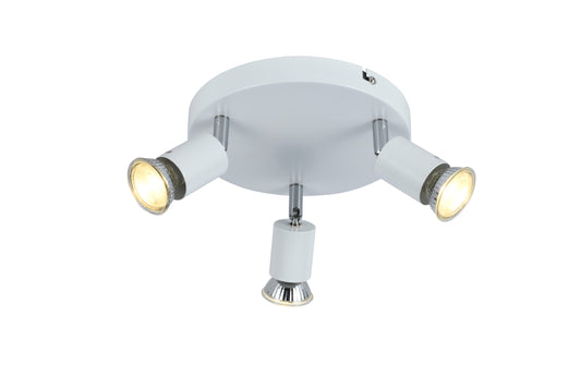 CCC 5215-3 WH 3/Φ ΟΡΟΦΗΣ ΣΠΟΤ ΛΕΥΚΟ 3xGU10 Φ20x8