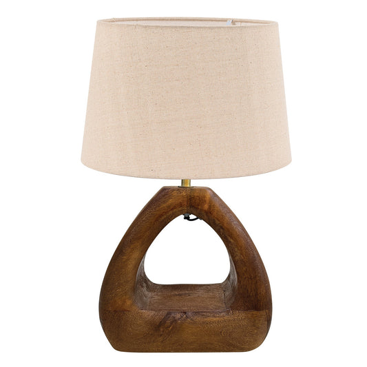 TLI 6339 40BG ΕΠΙΤΡΑΠΕΖΙΑ ΛΑΜΠΑ ΞΥΛΙΝΗ ΣΧΗΜΑ ΤΡΙΓΩΝΟ 1xΕ27 Φ40x(35-61)